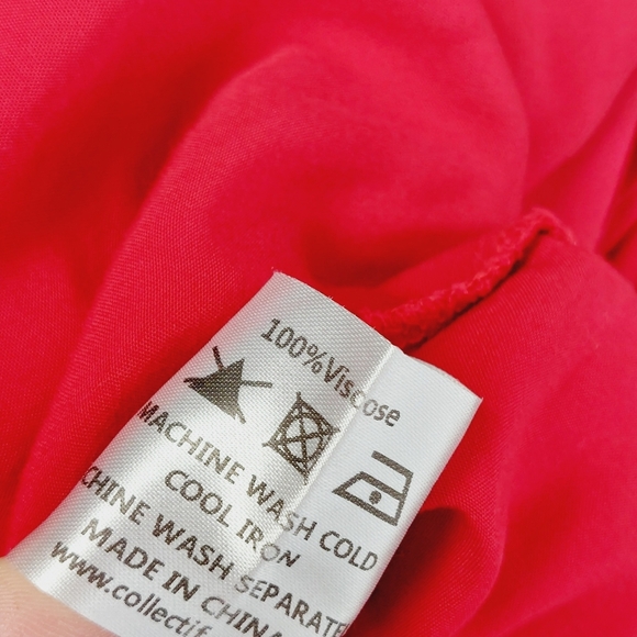 ModCloth x Collectif Classic Red Wrap Summer Midi Waist Tie Dress P5470 - Picture 7 of 9